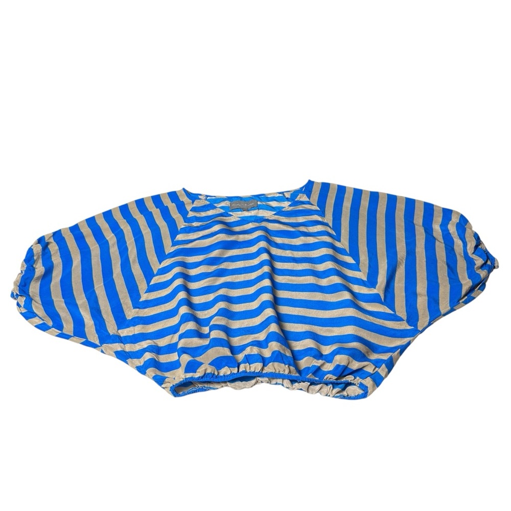 Sunday in Brooklyn Blue and White Striped Relaxed Blouse Size XS - Picture 3 of 6
